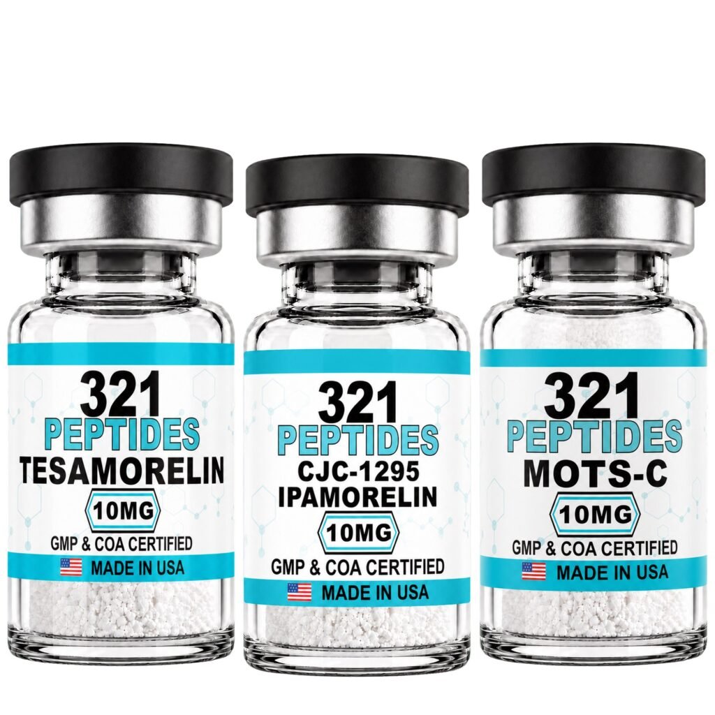 CJC-1295 + Ipamorelin 10mg, Tesamorelin 10mg + MOTS-C 10mg Research Bundle