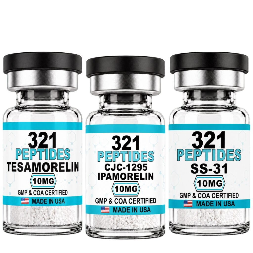 CJC-1295 + Ipamorelin 10mg, Tesamorelin 10mg + SS-31 10mg Research Bundle
